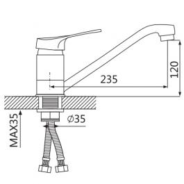 Смеситель для кухни OUTE T3203B