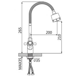 Смеситель для кухни OUTE T5113BE-8