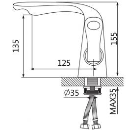 Смеситель для раковины OUTE T9021