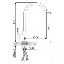 Смеситель для кухни OUTE T40313B