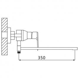 Смеситель для ванны OUTE T4523