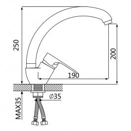 Смеситель для кухни OUTE T40513B