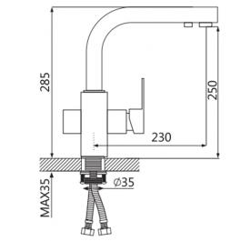 Смеситель для кухни OUTE T693BQ