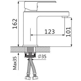 Смеситель для раковины OUTE T2501M