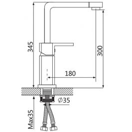 Смеситель для кухни OUTE T1713B-1